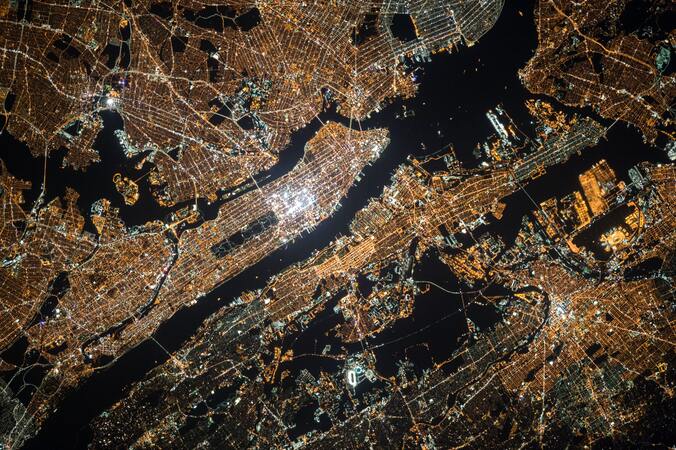 NY view from Nasa space station