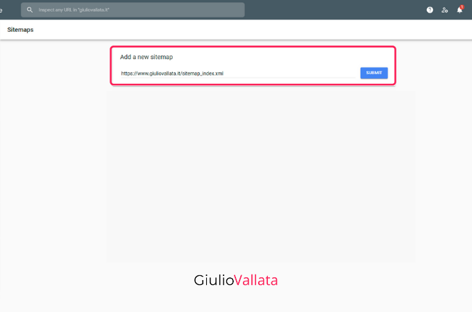 Send url sitemap from Search Console